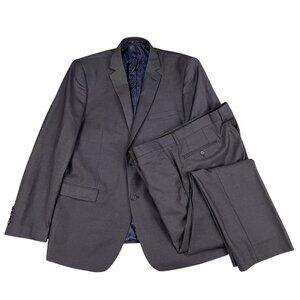 Cosiani Luca Gray Two Button Full Suit Sz 46L (READ DESCRIPTION)